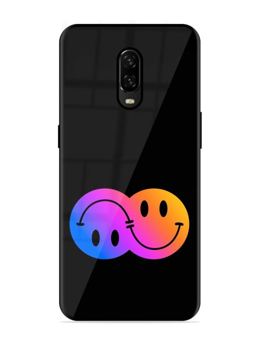 Gradient Smile Art Glossy Metal TPU Phone Cover for Oneplus 6T Zapvi