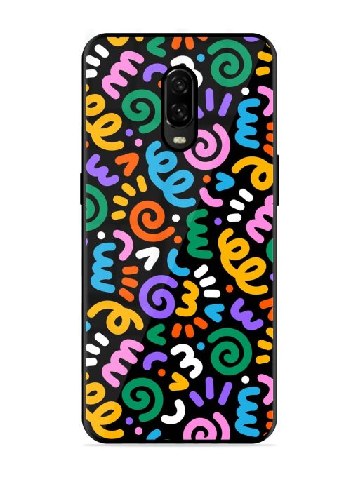 Colorful Seamless Vector Glossy Metal Phone Cover for Oneplus 6T Zapvi