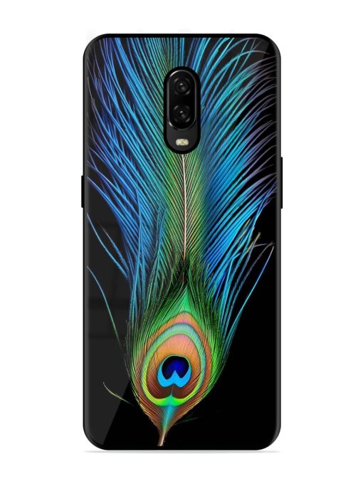 Peacock Feather Glossy Metal TPU Phone Cover for Oneplus 6T Zapvi