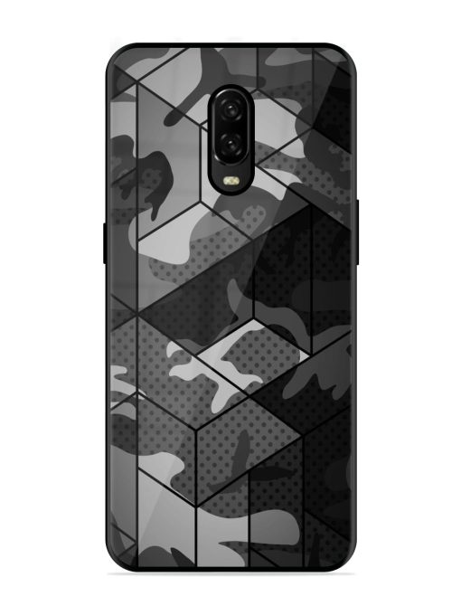 Hexagonal Pattern Glossy Metal Phone Cover for Oneplus 6T