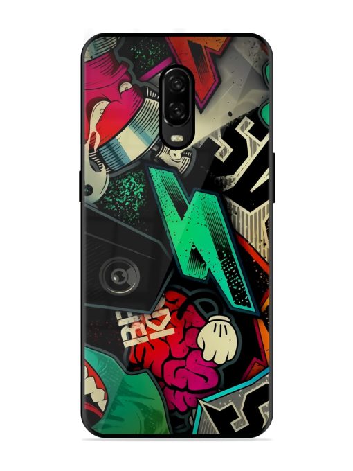 Graffiti Art Glossy Metal Phone Cover for Oneplus 6T Zapvi