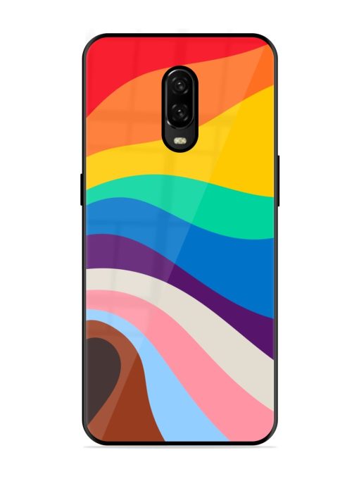 Minimal Pride Art Glossy Metal Phone Cover for Oneplus 6T