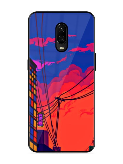 Sky At Morning Glossy Metal Phone Cover for Oneplus 6T