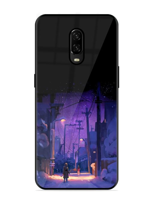 Winter Anime Art Glossy Metal Phone Cover for Oneplus 6T