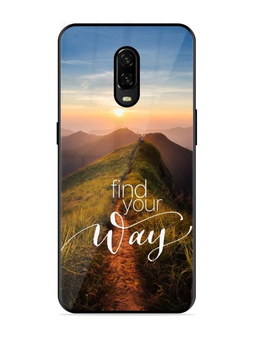 Find Your Way Glossy Metal Phone Cover for Oneplus 6T Zapvi