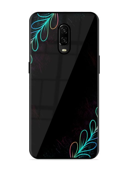 Decorative Line Art Glossy Metal Phone Cover for Oneplus 6T Zapvi