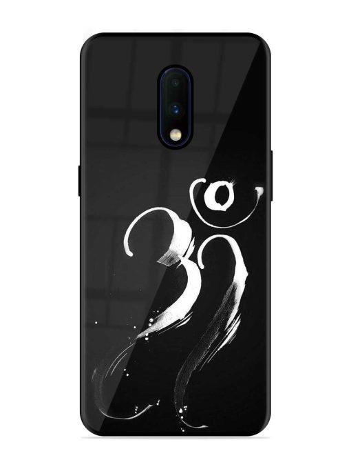 Om Logo Glossy Metal Phone Cover for Oneplus 7 Zapvi