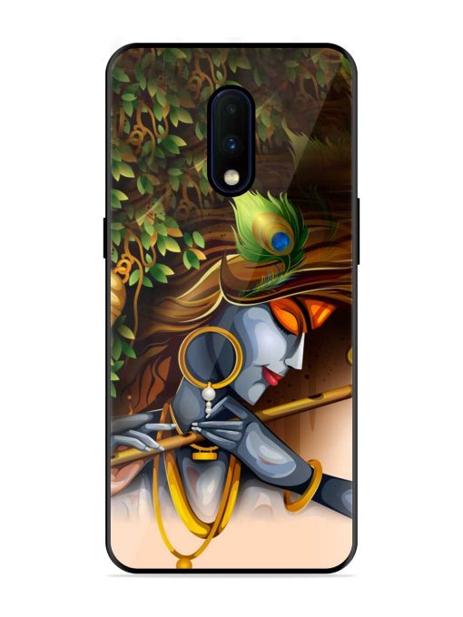 Krishna Glossy Metal Phone Cover for Oneplus 7