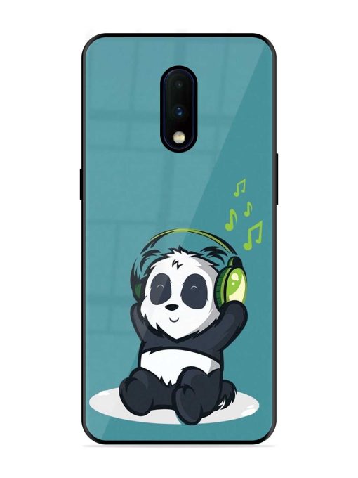 Music Panda Glossy Metal Phone Cover for Oneplus 7