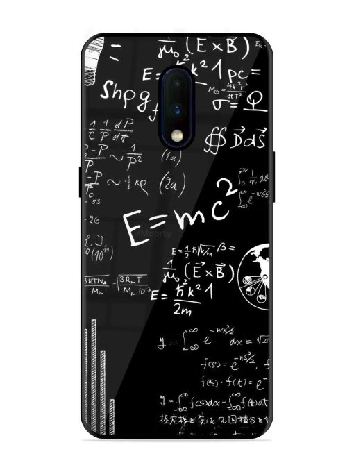 E=Mc2 Mass?Energy Equivalence Glossy Metal Phone Cover for Oneplus 7 Zapvi