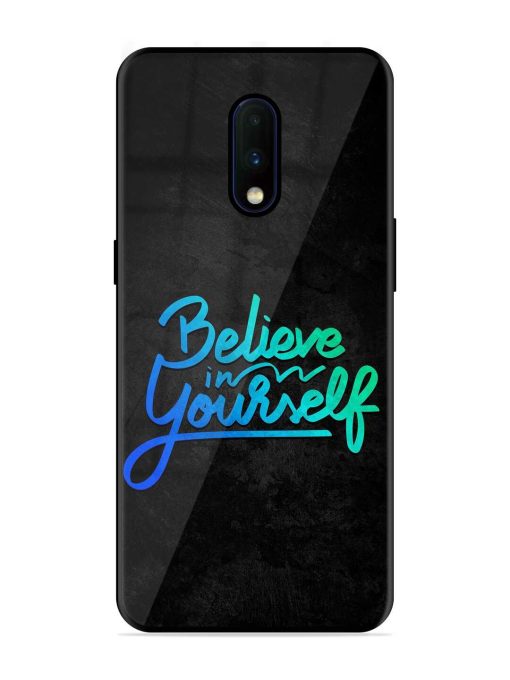 Believe In Yourself Glossy Metal Phone Cover for Oneplus 7 Zapvi