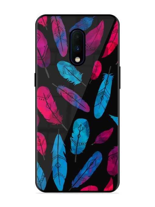 Feather Art Glossy Metal Phone Cover for Oneplus 7 Zapvi