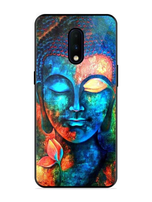 Buddha Painting Glossy Metal Phone Cover for Oneplus 7 Zapvi