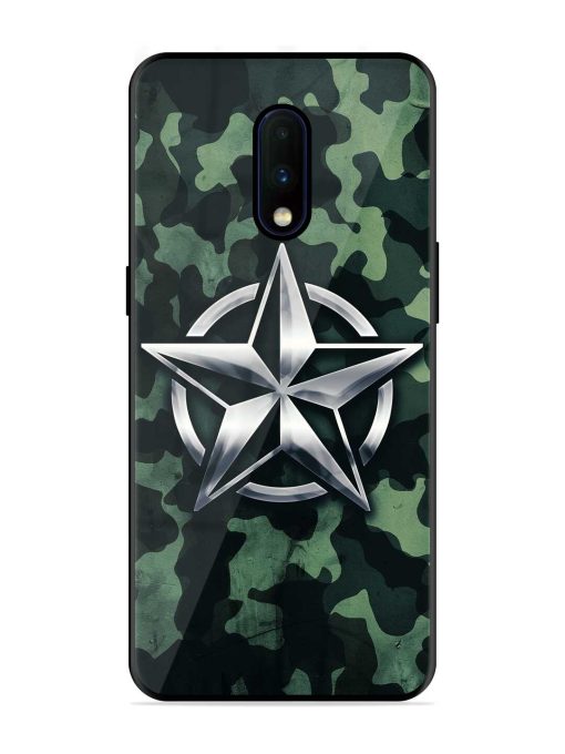 Indian Army Star Design Glossy Metal Phone Cover for Oneplus 7