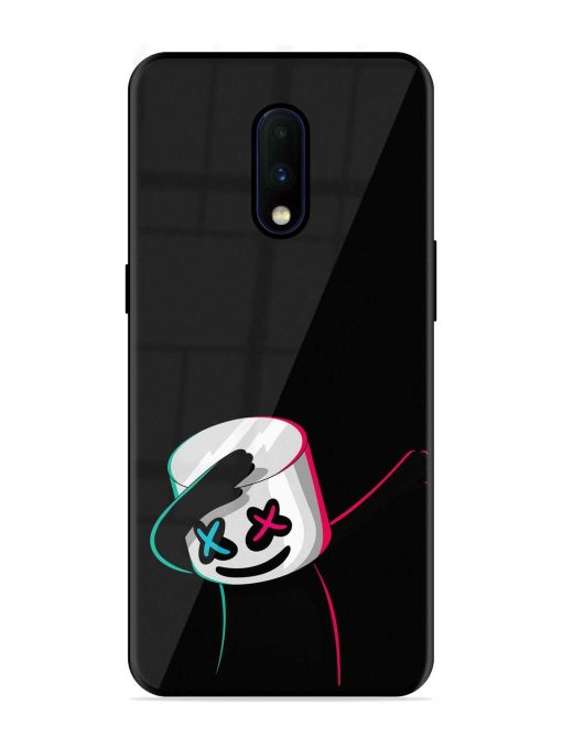 Black Marshmallow Glossy Metal Phone Cover for Oneplus 7