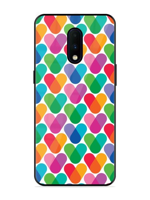 Overlapping Colors Colorful Glossy Metal TPU Phone Cover for Oneplus 7 Zapvi