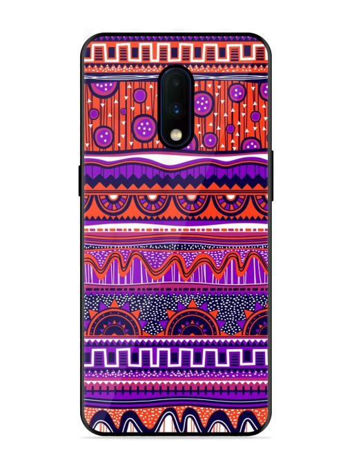 Ethnic Seamless Pattern Glossy Metal TPU Phone Cover for Oneplus 7