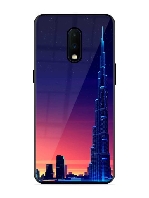 Burj Khalifa Abstract Glossy Metal Phone Cover for Oneplus 7 Zapvi