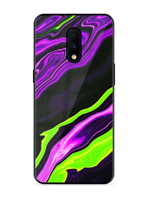 Bright Fluid Violet Glossy Metal Phone Cover for Oneplus 7 Zapvi