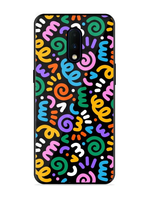 Colorful Seamless Vector Glossy Metal Phone Cover for Oneplus 7