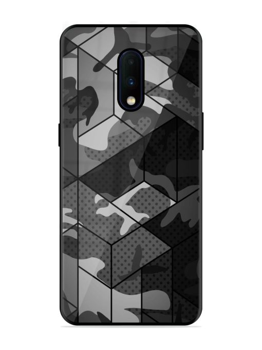 Hexagonal Pattern Glossy Metal Phone Cover for Oneplus 7 Zapvi