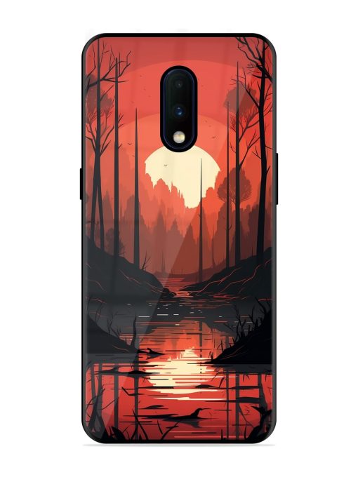 Natural Landscape Glossy Metal Phone Cover for Oneplus 7