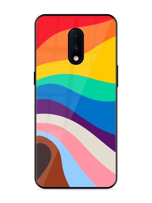 Minimal Pride Art Glossy Metal Phone Cover for Oneplus 7 Zapvi