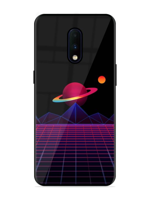 Wave Aesthetic Glossy Metal Phone Cover for Oneplus 7 Zapvi