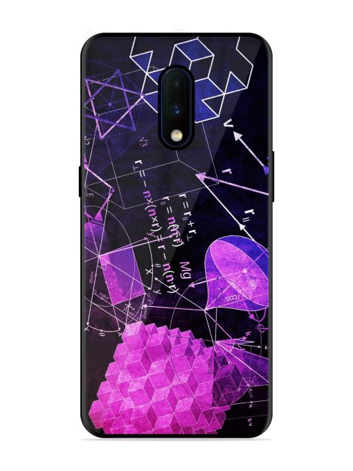 Math Physics Formula Art Glossy Metal Phone Cover for Oneplus 7 Zapvi