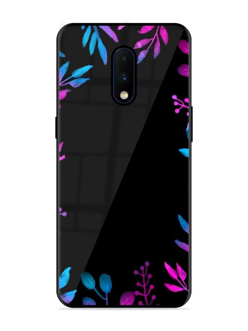 Flower Pattern Watercolor Glossy Metal Phone Cover for Oneplus 7 Zapvi