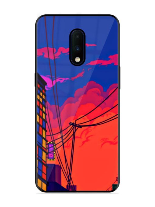 Sky At Morning Glossy Metal Phone Cover for Oneplus 7