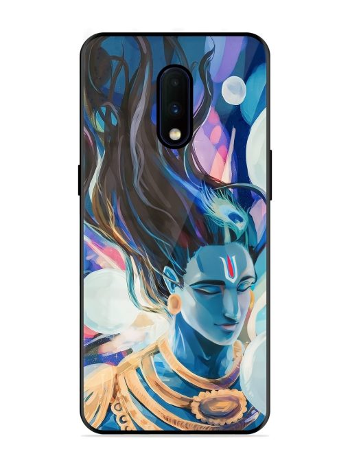 Bhagwan Sri Krishna Glossy Metal Phone Cover for Oneplus 7 Zapvi