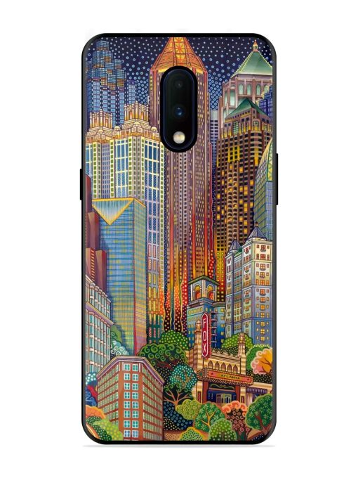 Cityscapes Art Glossy Metal Phone Cover for Oneplus 7 Zapvi