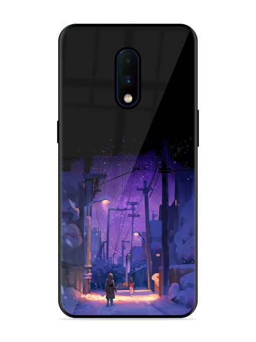 Winter Anime Art Glossy Metal Phone Cover for Oneplus 7 Zapvi