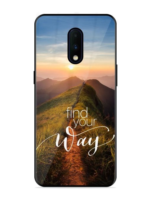 Find Your Way Glossy Metal Phone Cover for Oneplus 7