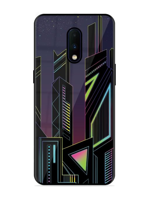 Neon Dreamscape Glossy Metal Phone Cover for Oneplus 7