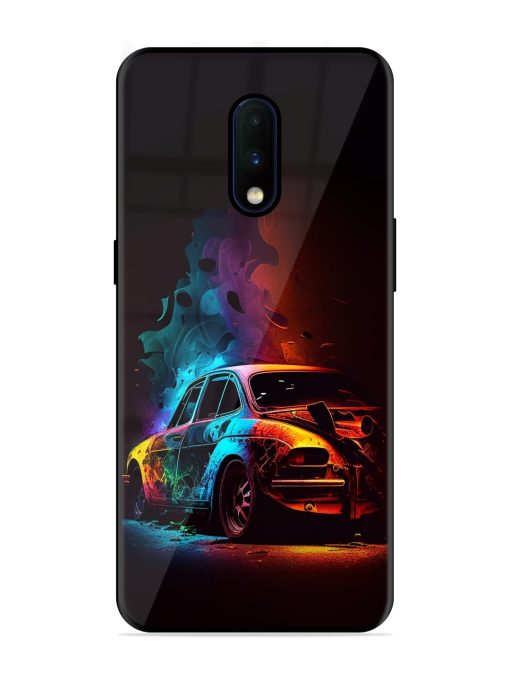 High Classic Car Art Glossy Metal Phone Cover for Oneplus 7 Zapvi