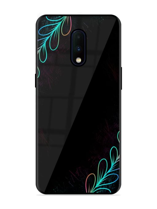 Decorative Line Art Glossy Metal Phone Cover for Oneplus 7 Zapvi