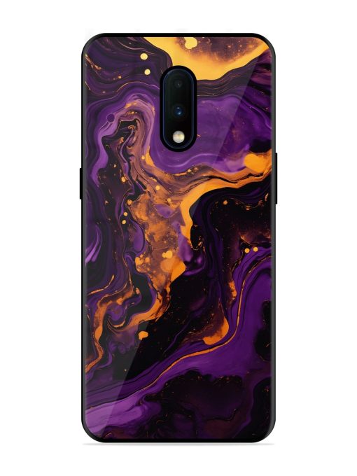 Painting Of A Purple Glossy Metal Phone Cover for Oneplus 7