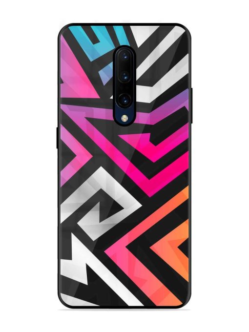 Rainbow Seamless Glossy Metal Phone Cover for Oneplus 7 Pro Zapvi