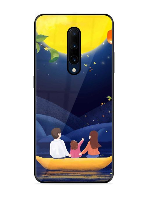 Happy Family And Beautiful View Glossy Metal Phone Cover for Oneplus 7 Pro