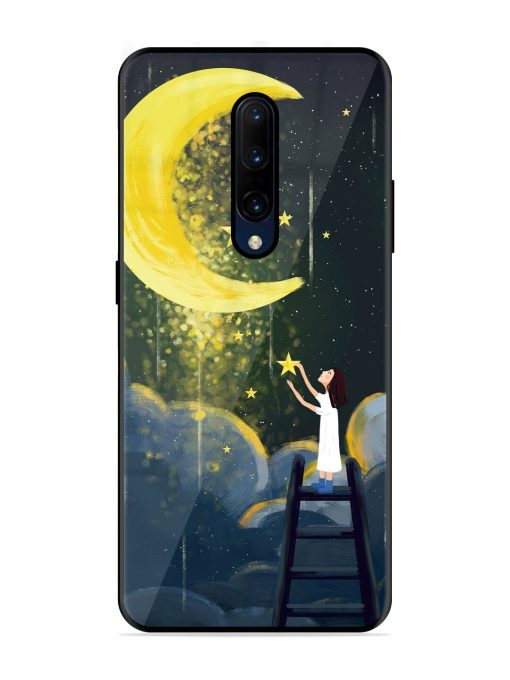 Moonlight Healing Night Illustration Glossy Metal TPU Phone Cover for Oneplus 7 Pro