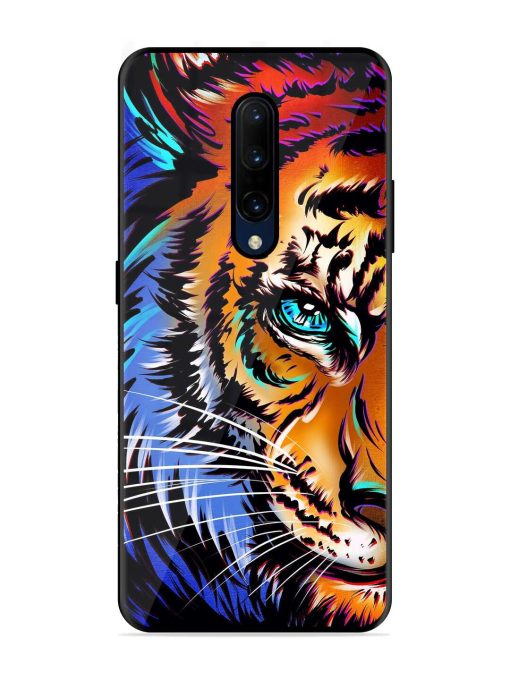 Colorful Lion Art Glossy Metal Phone Cover for Oneplus 7 Pro Zapvi