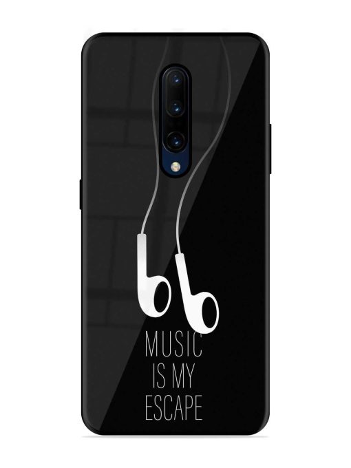 Music Is My Escape Glossy Metal Phone Cover for Oneplus 7 Pro Zapvi