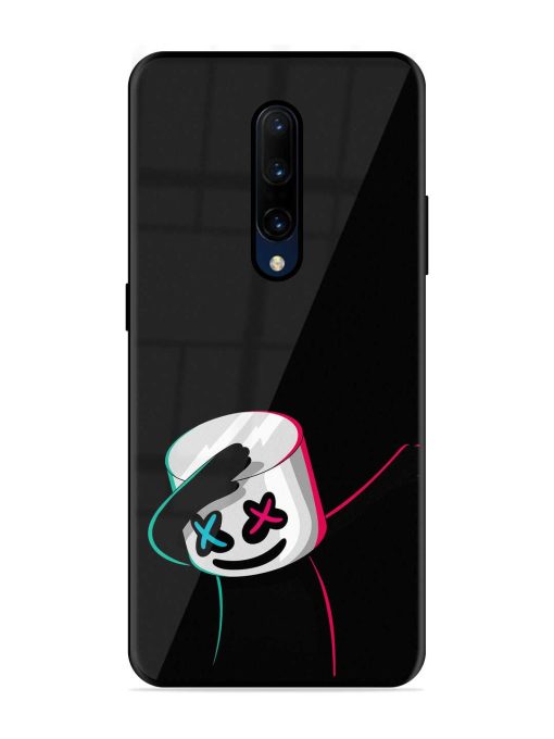 Black Marshmallow Glossy Metal Phone Cover for Oneplus 7 Pro Zapvi