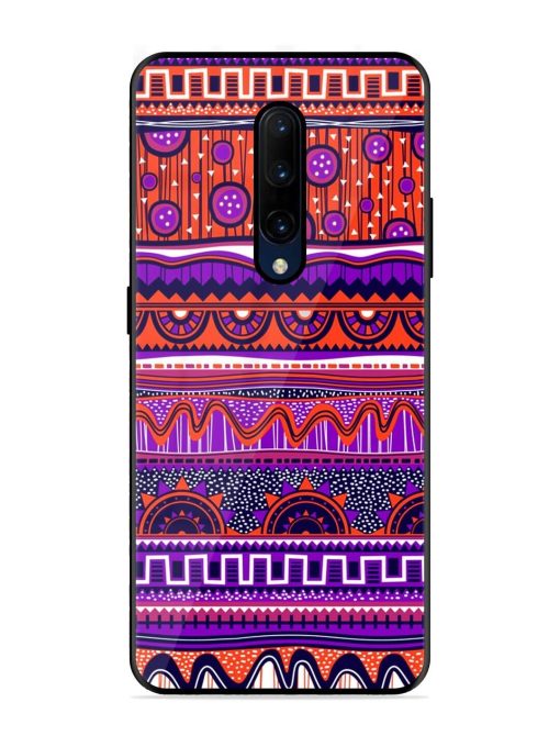 Ethnic Seamless Pattern Glossy Metal TPU Phone Cover for Oneplus 7 Pro Zapvi