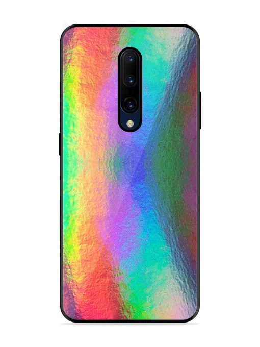 Colorful Holographic Background Glossy Metal TPU Phone Cover for Oneplus 7 Pro Zapvi