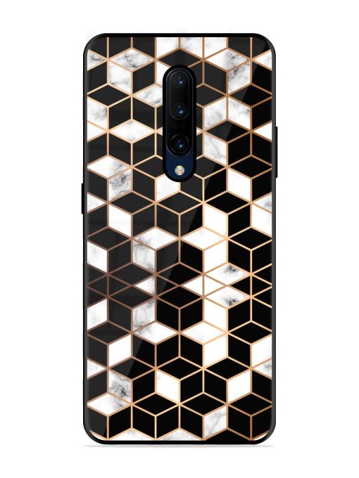 Vector Marble Texture Glossy Metal Phone Cover for Oneplus 7 Pro Zapvi