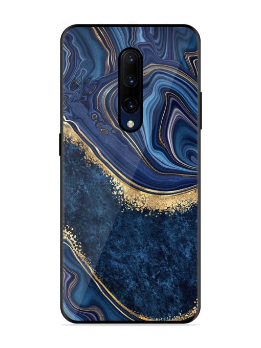 Abstract Background Blue Glossy Metal TPU Phone Cover for Oneplus 7 Pro Zapvi