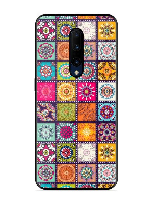 Seamless Pattern Vintage Glossy Metal Phone Cover for Oneplus 7 Pro Zapvi